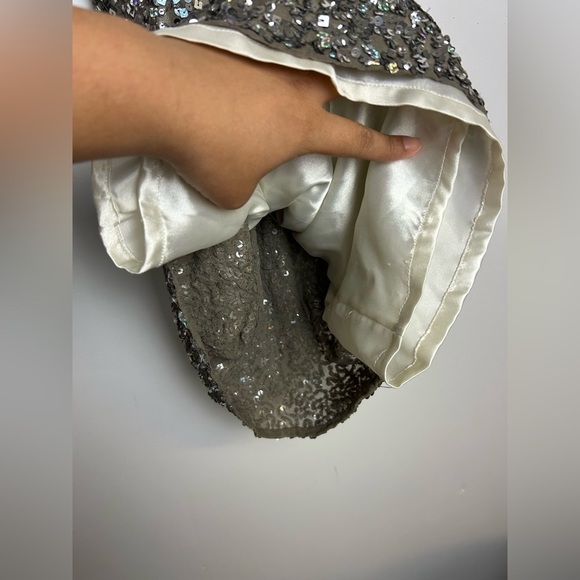 VTG Y2K Scala 100% Silk Mini Dress Women 4 Beaded full sequins Hoco Homecoming - Picture 9 of 16